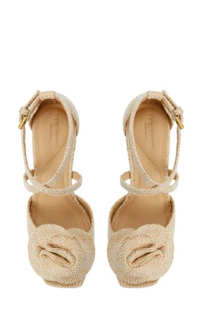 Ted Baker London Maddy Rose Platform Sandal In Natural