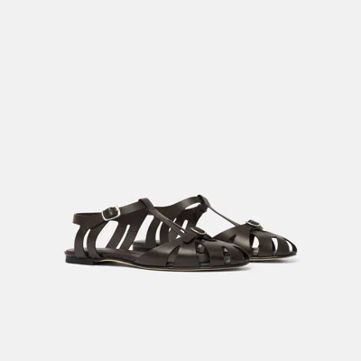 Scarosso Gala Fisherman Sandals In Brown