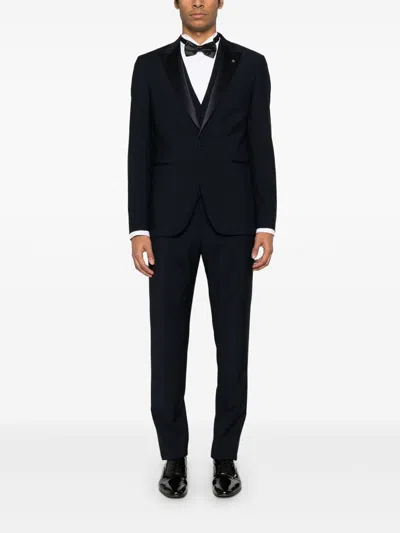 Tagliatore Wool Suit In Blue