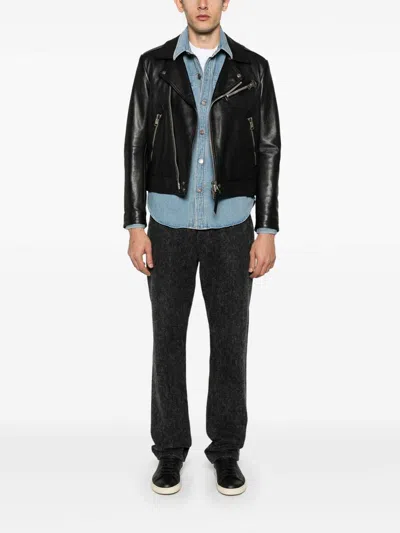 Tom Ford Washed Denim Outershirt In Blue