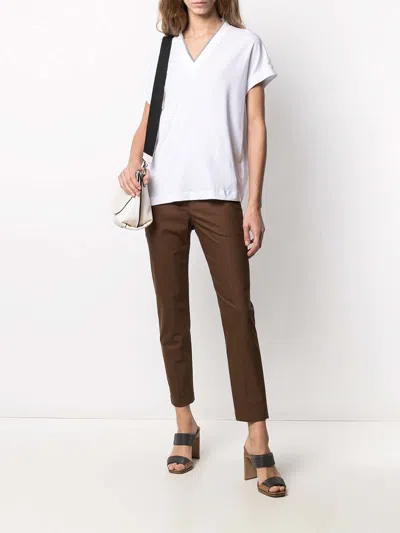 Brunello Cucinelli Stretch Cotton Top In White