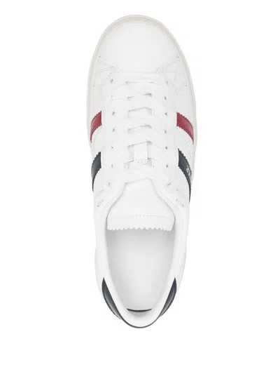 Moncler Petit Monaco Leather Sneakers In White