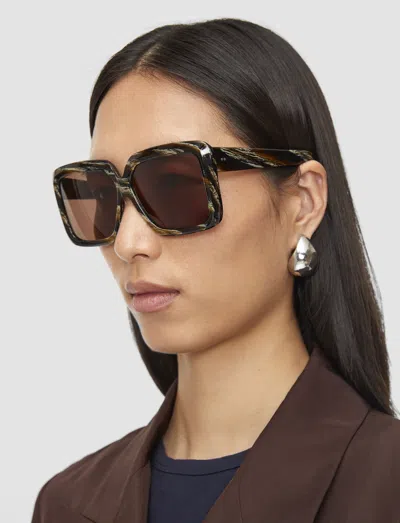 Joseph Square Sunglasses In Brown
