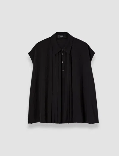 Joseph Airy Plissé Antin Blouse In Black