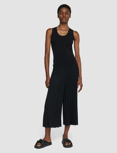 Joseph Anvers Airy Plissé Trousers In Black