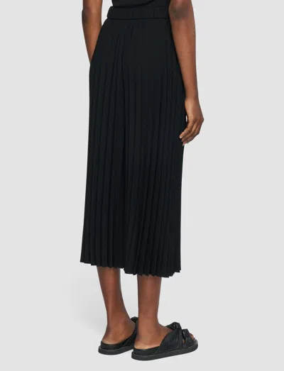 Joseph Anvers Airy Plissé Trousers In Black