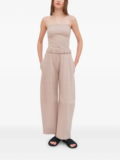 Rosetta Getty Plaid Jacquard Bandeau Top In Neutrals