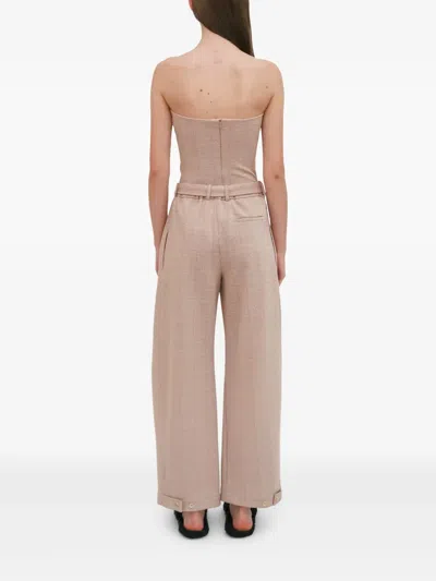 Rosetta Getty Plaid Jacquard Bandeau Top In Neutrals