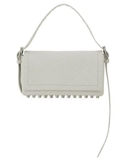 Alexander Wang Ricco Medium Studded Shoulder Bag In White