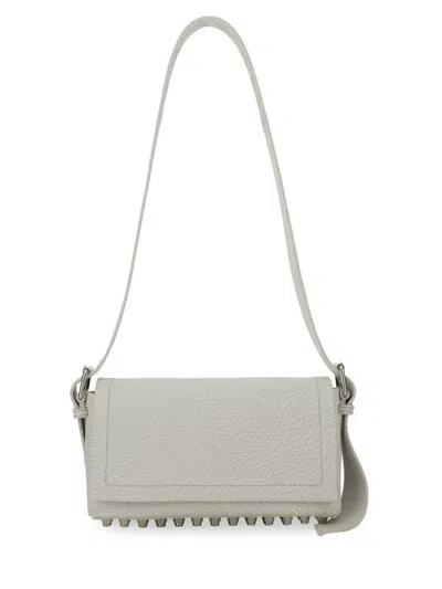 Alexander Wang Ricco Medium Studded Shoulder Bag In White