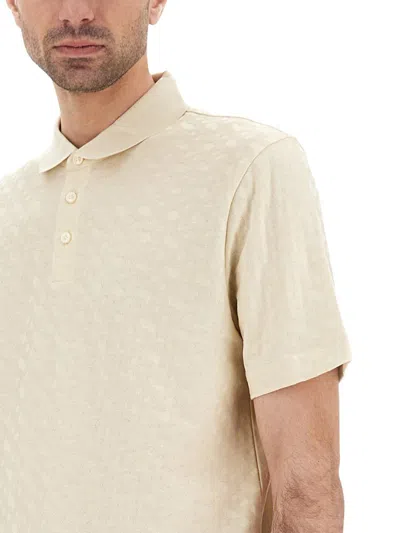 Hugo Boss Boss Cotton Polo In Neutral