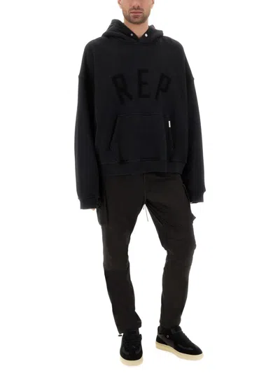 Represent Tapered Cargo Pants With Adjustable Drawstring In Black