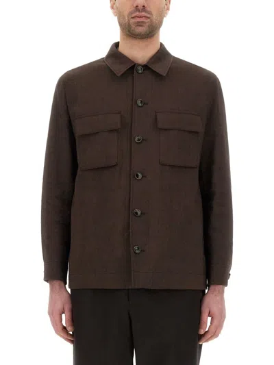 Hugo Boss Boss Sovracamicia "l-corvin-2pp-251" In Brown