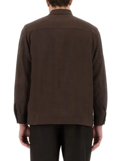 Hugo Boss Boss Sovracamicia "l-corvin-2pp-251" In Brown