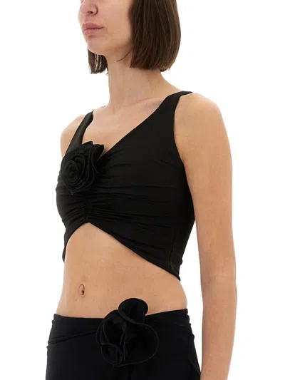 Magda Butrym Swim Bra Floral Embellishment In Black
