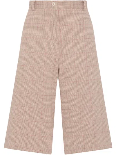 Rosetta Getty Wide-leg Bermuda Shorts In Neutrals