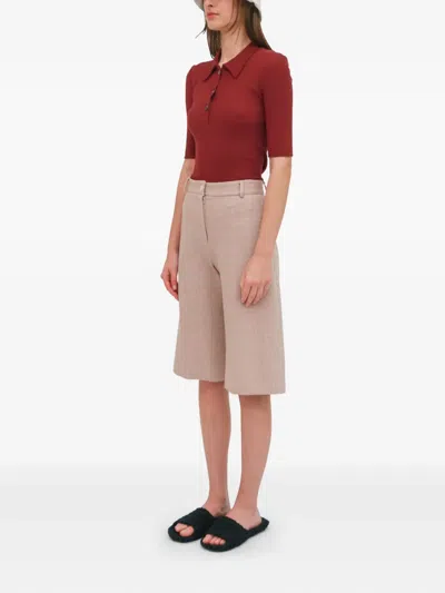 Rosetta Getty Wide-leg Bermuda Shorts In Neutrals