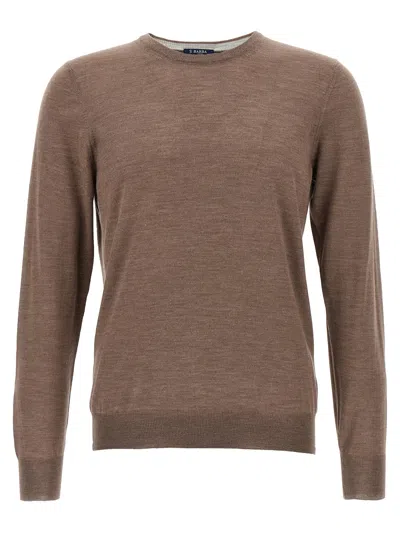 Barba Napoli Luxurious Wool-silk Blend Crew-neck Sweater