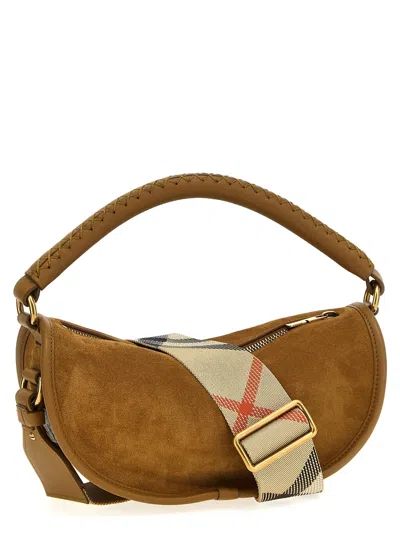 Burberry Camel Suede Hebden Handbag