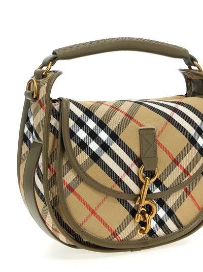 Burberry Small Handbag With Adjustable Strap And Check Pattern