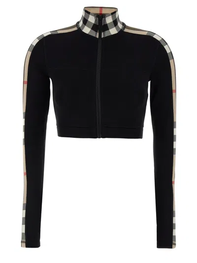 Burberry Cropped Polyamide Blend Top With High Collar
