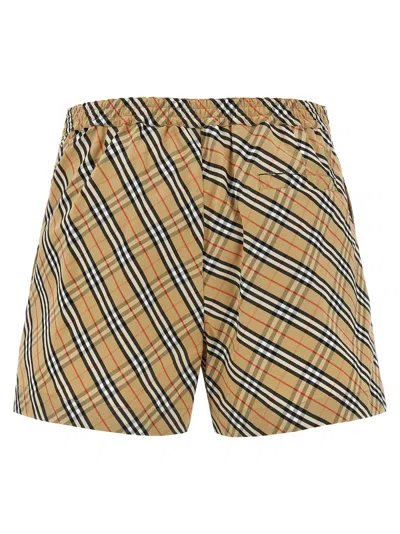 Burberry Check Bermuda And Short Multicolor