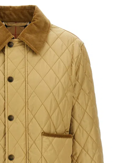 Burberry Quilted Jacket With Corduroy Collar And Pockets