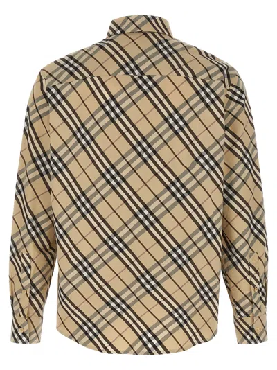 Burberry Check Shirt With Button-down Collar And Chest Pocket