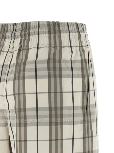 Shop Burberry Check Bermuda Shorts Bermuda And Short Gray