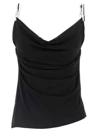 Coperni Draped Neckline Sleeveless Side Slit Top