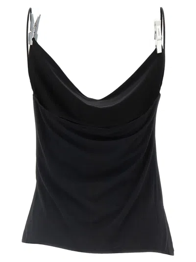 Coperni Draped Neckline Sleeveless Side Slit Top