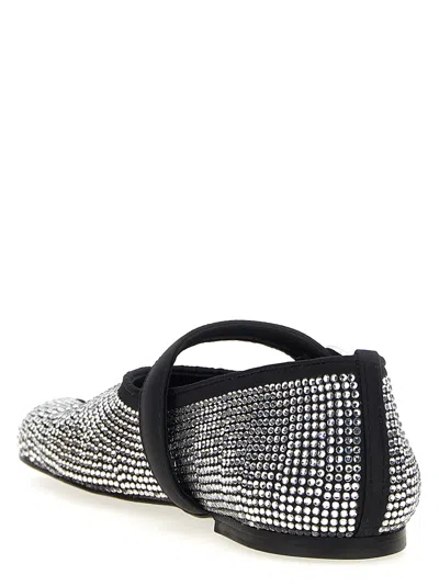 Coperni 'colette' Multicolor Ballet Flats With Five-toe Design And All-over Applied Crystals In Tech Fabric