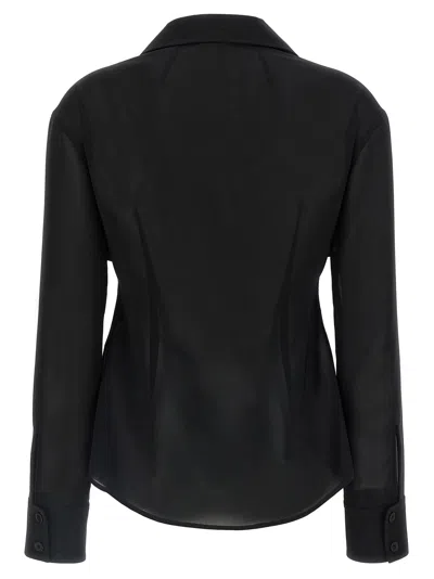 Courrèges Double Pocket Collared Shirt With Cuffed Sleeves