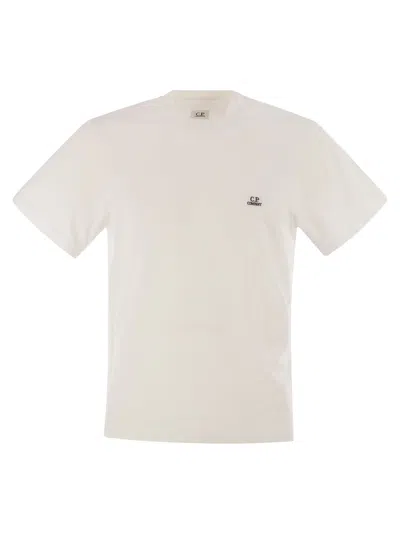 C.p. Company Logo-print Cotton T-shirt In White