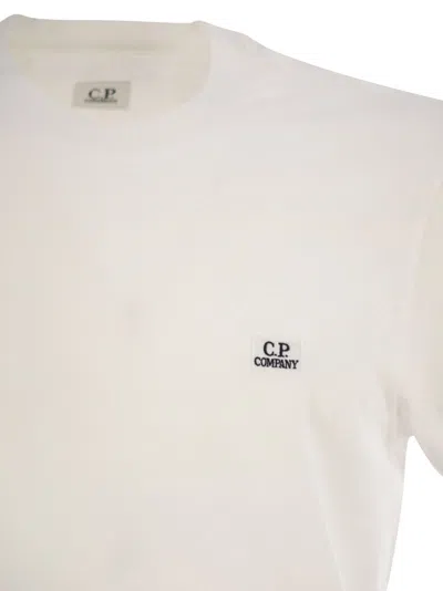C.p. Company Logo-print Cotton T-shirt In White