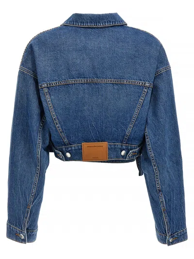 Alexander Wang Wrapped Trucker Casual Jackets And Parka Blue