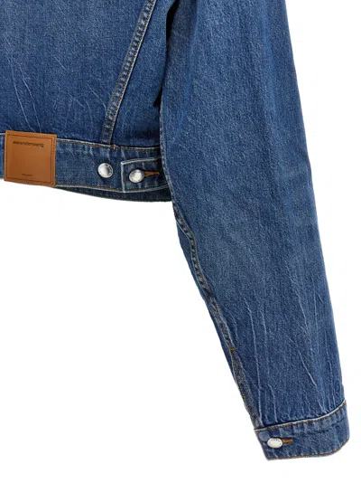 Alexander Wang Wrapped Trucker Casual Jackets And Parka Blue
