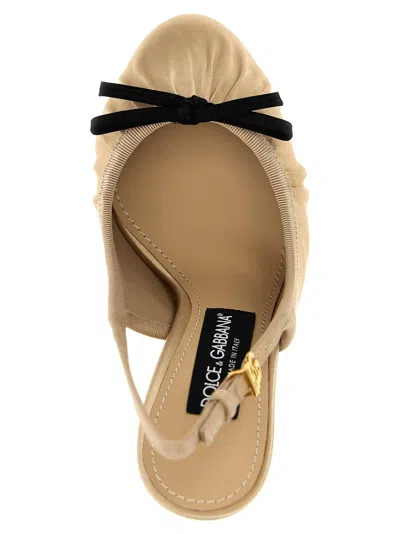 Dolce & Gabbana Vally Satin Platform Slingback Pumps