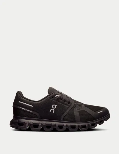 On Cloud 6 Lace-up Sneakers In Black