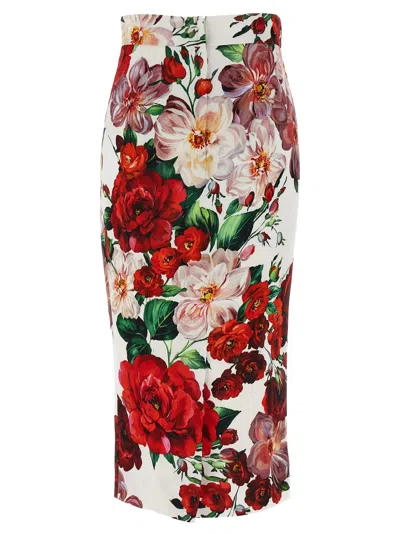 Shop Dolce & Gabbana Floral Longuette Skirt