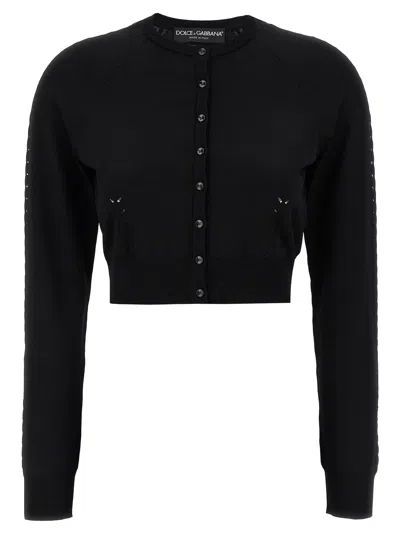 Dolce & Gabbana Crew Neck Cropped Length Cardigan