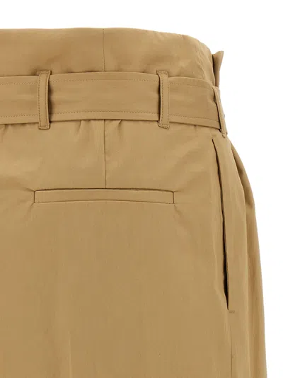Dries Van Noten Pleated Long Skirt Belted Waist