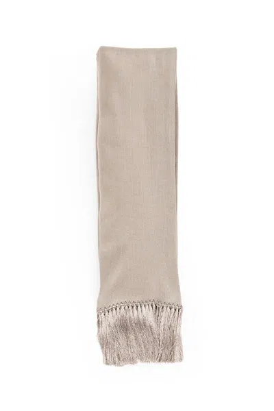 Tom Ford Man Beige Scarves In White