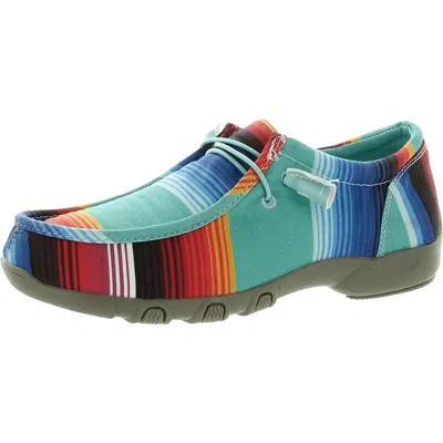 ROPER CHILLIN WOMENS PATTERN CANVAS MOCCASINS 
