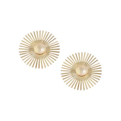 Sohi Women's Sun Drop Earrings In Gold