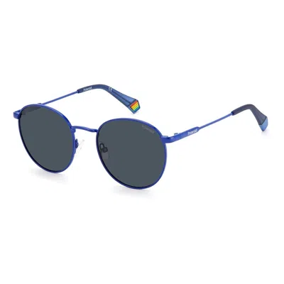 Polaroid Stainless Steel Sunglasses In Blue