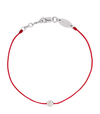 Redline White Gold And Diamond Pure Bracelet In Red