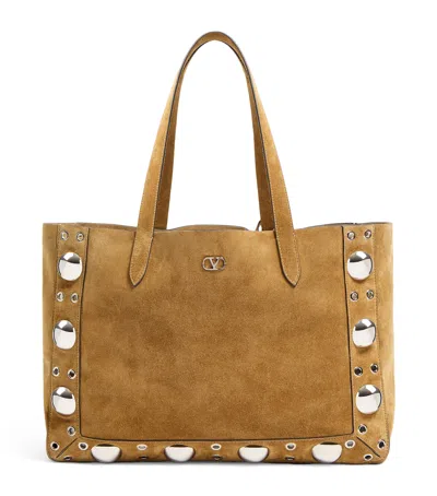 Valentino Medium Nellcôte Tote Bag In Brown