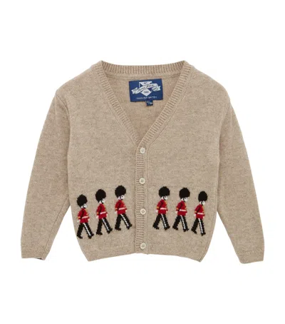 Trotters Marching Guardsman Cardigan In Beige