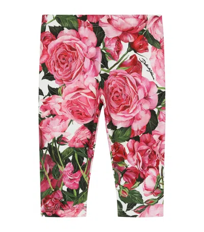 Dolce & Gabbana Cotton Floral Leggings